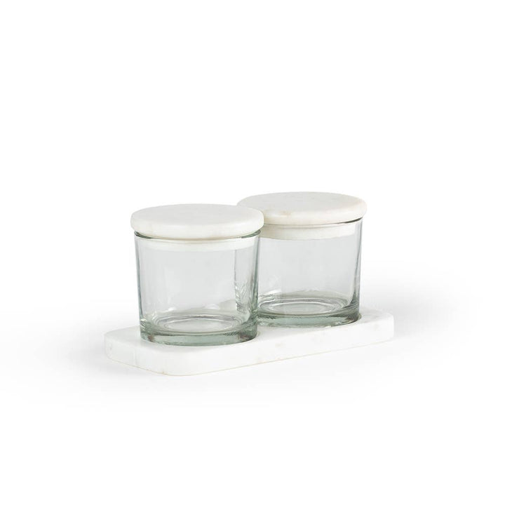 Amuk Glass Condiment Set / Transparent/ 200 Ml Each