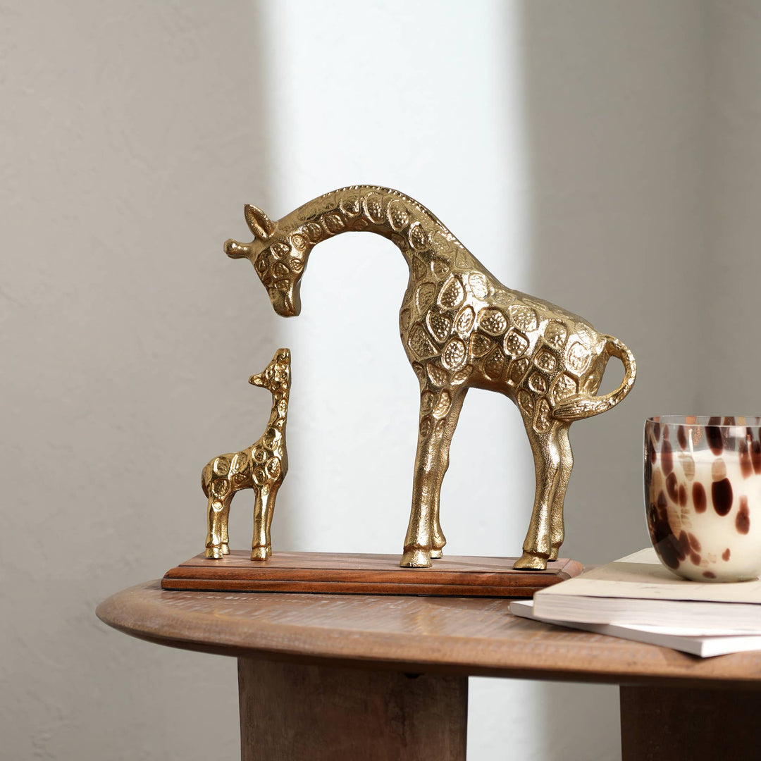 Decorative Giraffe Sculpture-Animal Figurine - 11"x4.5"x11"