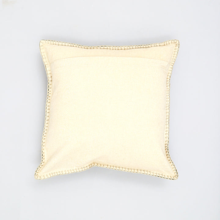 Stonewashed Cotton Velvet Throw Pillow with Decorative Handstitched Edges- 18" x 18"
