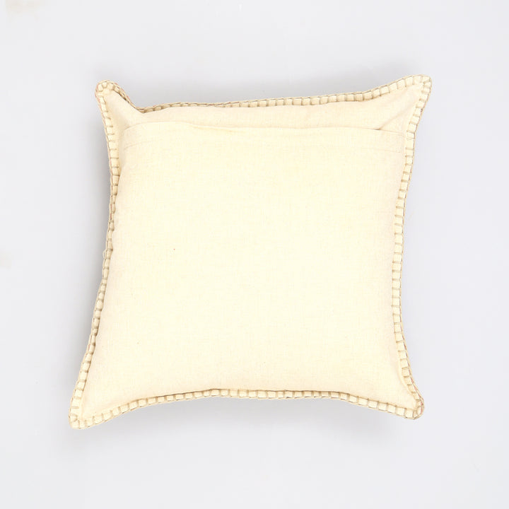 Stonewashed Cotton Velvet Throw Pillow with Decorative Handstitched Edges- 18" x 18"
