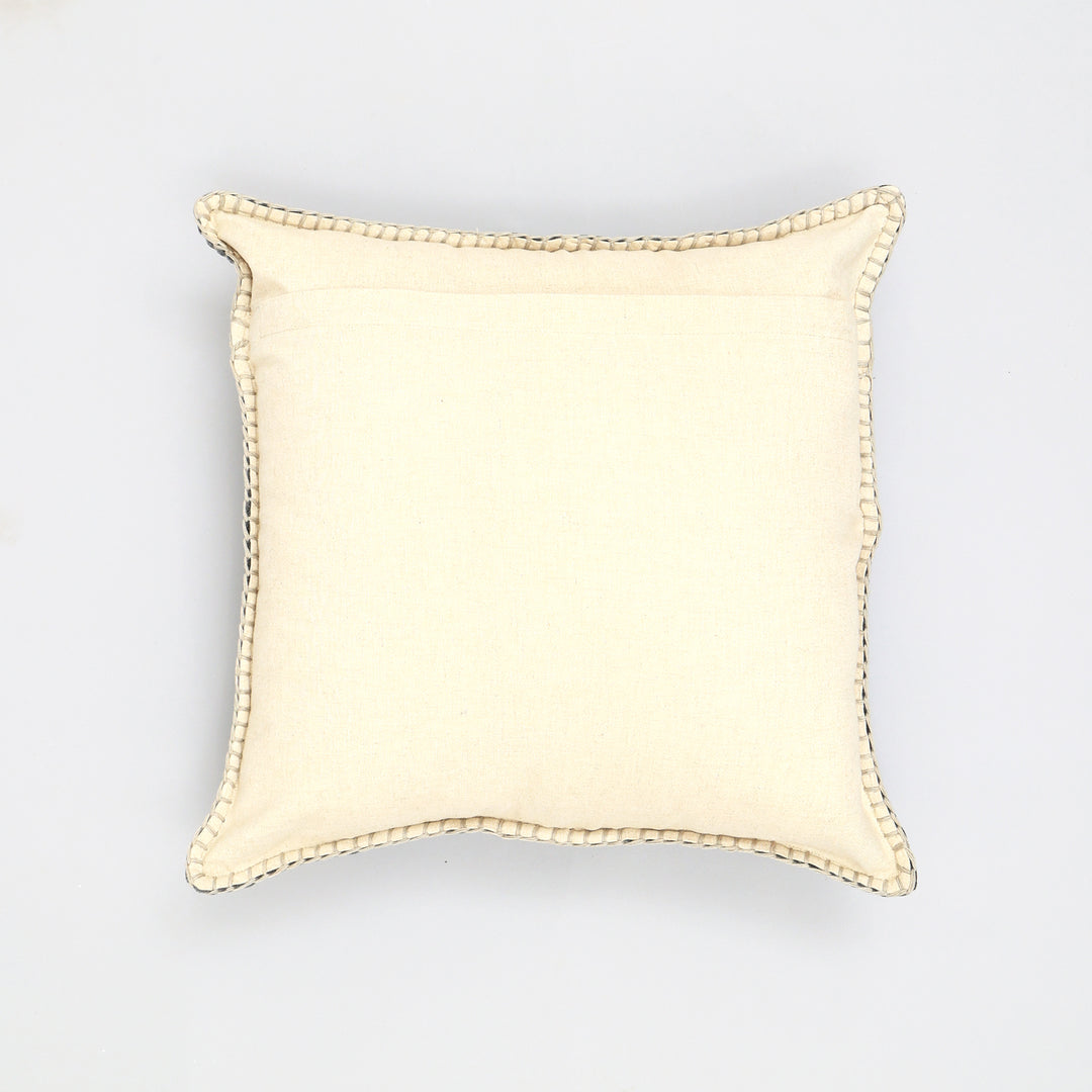Stonewashed Cotton Velvet Throw Pillow with Decorative Handstitched Edges- 18" x 18"