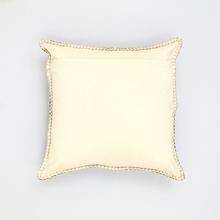 Stonewashed Cotton Velvet Throw Pillow with Decorative Handstitched Edges- 18" x 18"