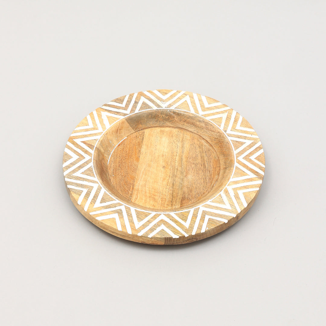 Handcrafted 13" Wood Charger Plate| Wooden Dinning Placemat|Artisan Wooden Tableware