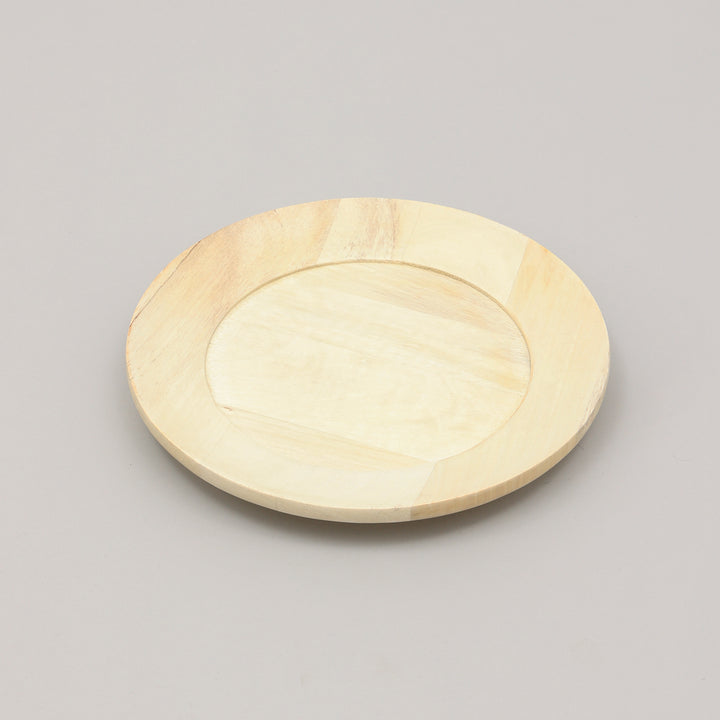 Handcrafted 13" Wood Charger Plate| Wooden Dinning Placemat|Artisan Wood Tableware-Beige