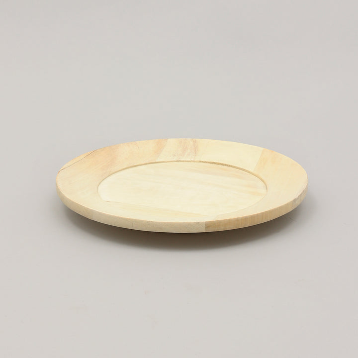 Handcrafted 13" Wood Charger Plate| Wooden Dinning Placemat|Artisan Wood Tableware-Beige