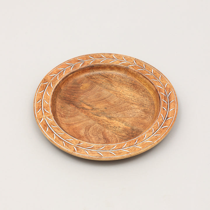 Handcrafted 13" Wooden Charger Plate| Wooden Dinning Placemat|Artisan Wood Tableware
