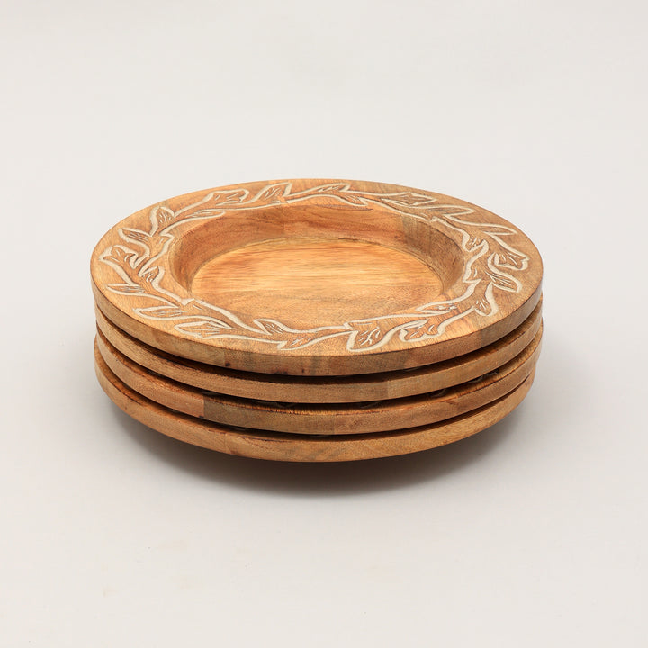 Handmade 13" Wood Charger Plate| Wooden Dinning Placemat|Artisan Wood Tableware