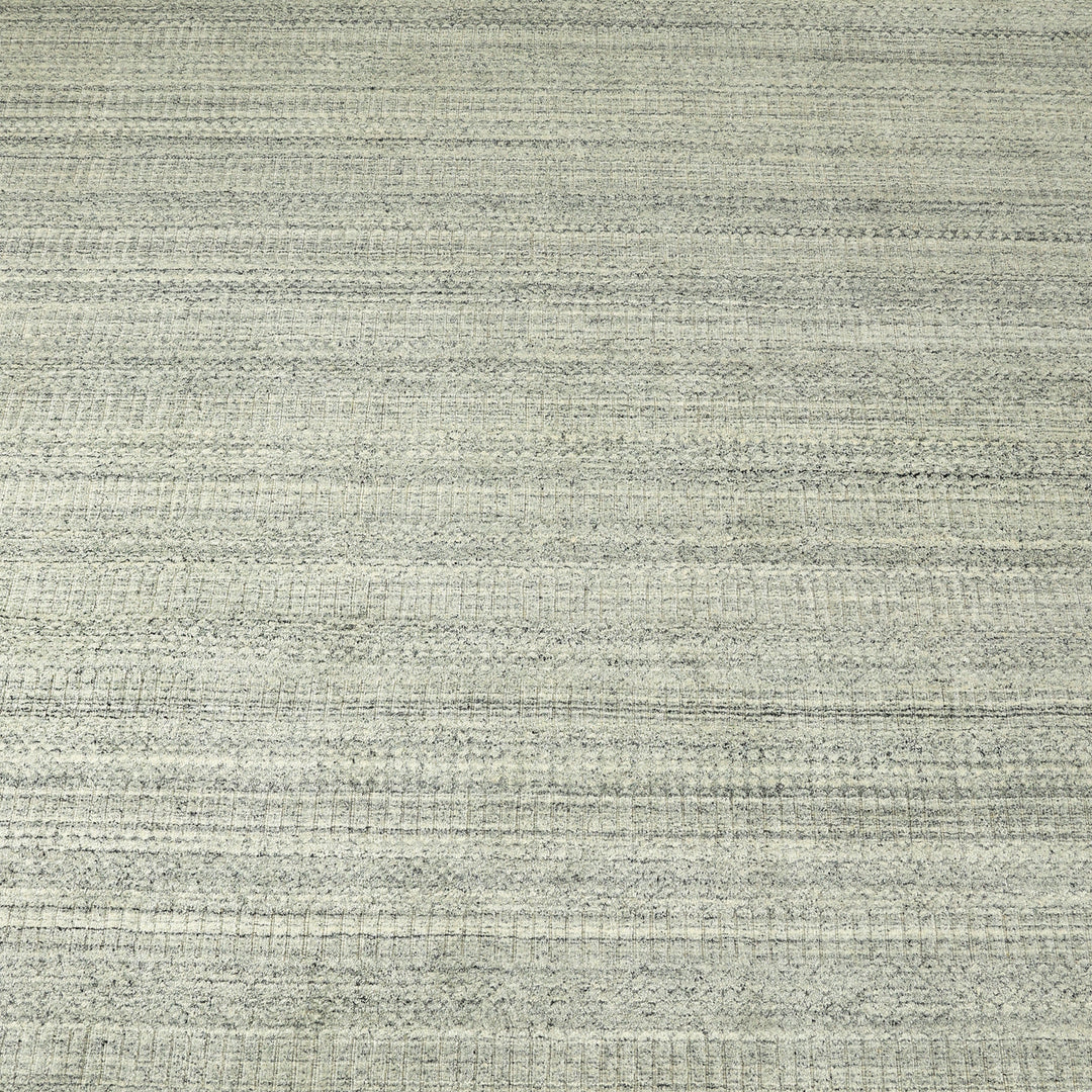 Area Rug | Silver Wool & Bamboo Silk Handloom Rug