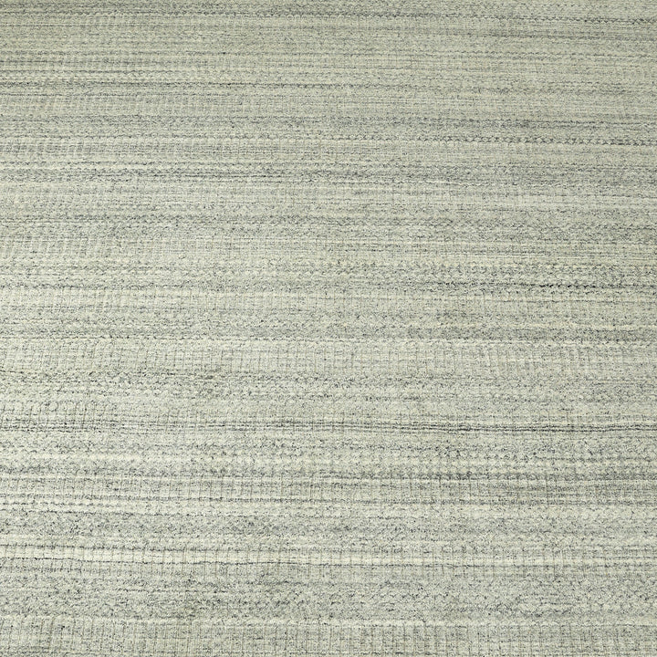 Area Rug | Silver Wool & Bamboo Silk Handloom Rug