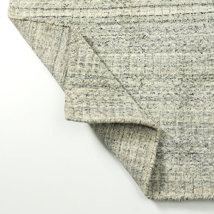 Area Rug | Silver Wool & Bamboo Silk Handloom Rug
