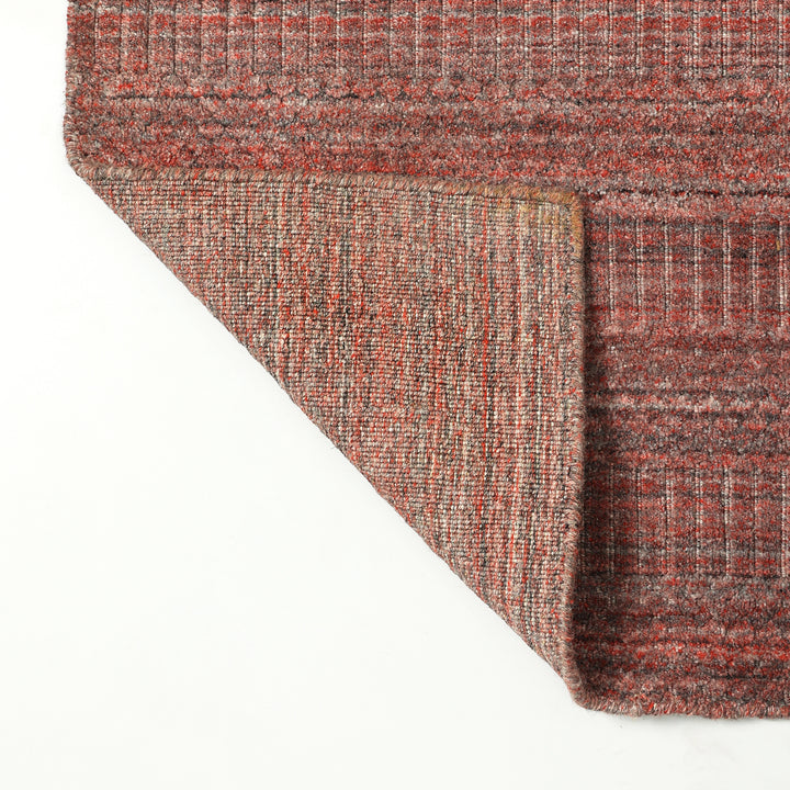 Area Rug | Red Wool & Bamboo Silk Handloom Rug