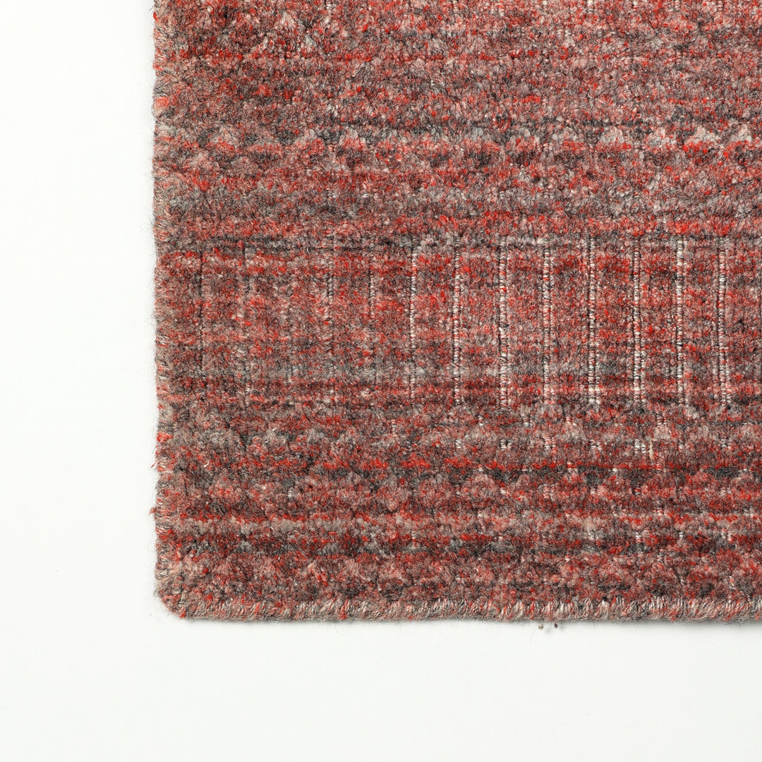 Area Rug | Red Wool & Bamboo Silk Handloom Rug