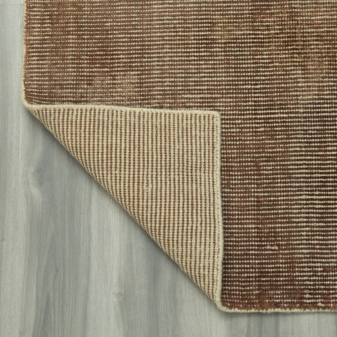 Area Rug | Brown Wool & Bamboo Silk Handloom Rug| Vintage Rug