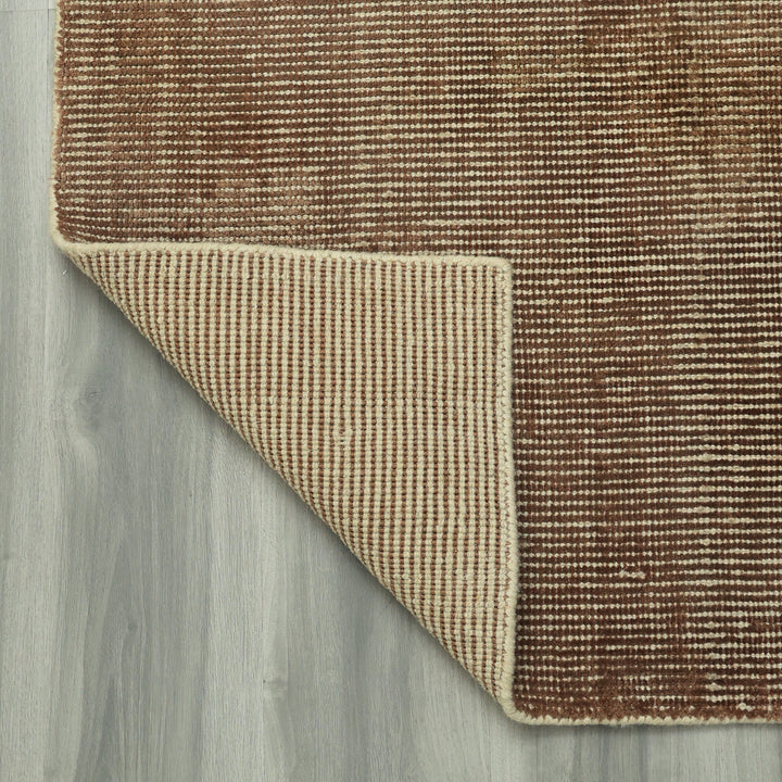 Area Rug | Brown Wool & Bamboo Silk Handloom Rug| Vintage Rug