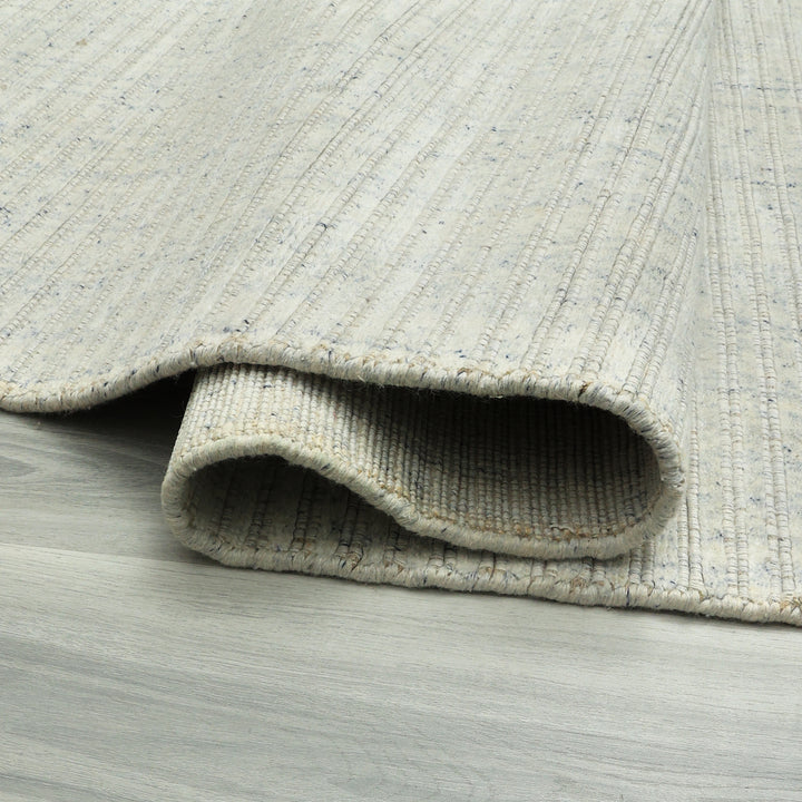 Area Rug | Wool & Bamboo Silk Handloom Rug | Beige