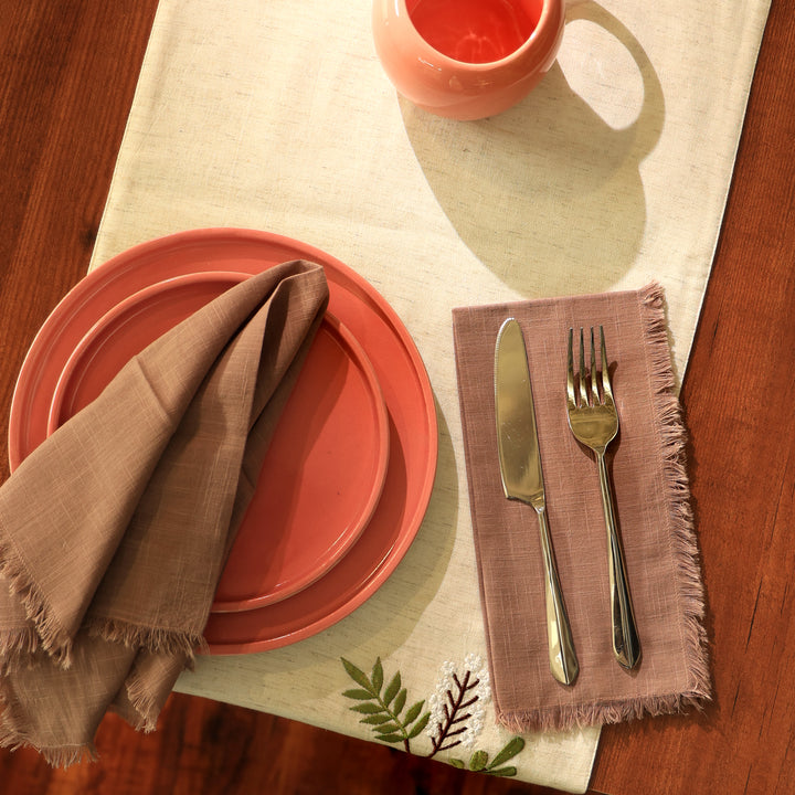 Premium Cotton Napkins Set of 4 - 20"x20", Classic Hemstitch Dinner Napkins