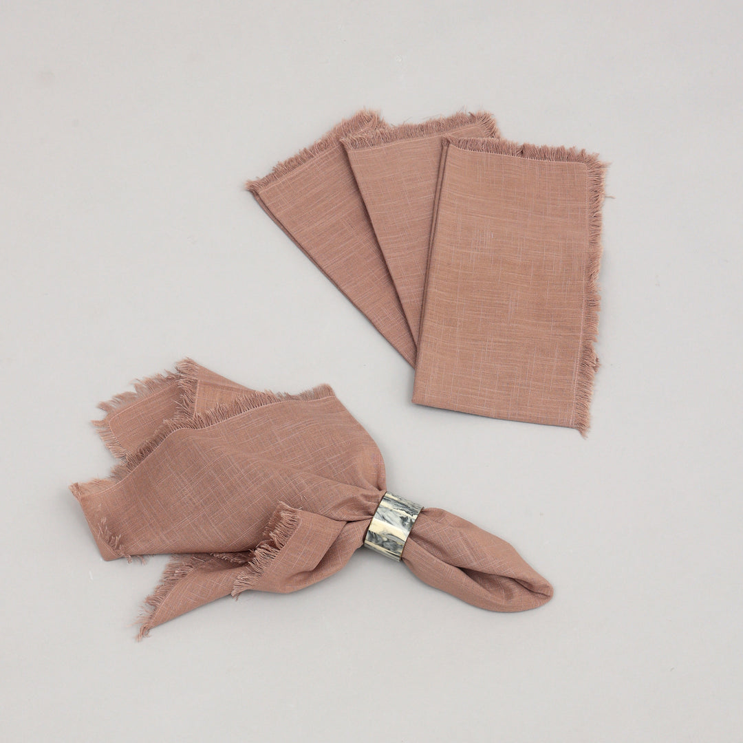 Premium Cotton Napkins Set of 4 - 20"x20", Classic Hemstitch Dinner Napkins