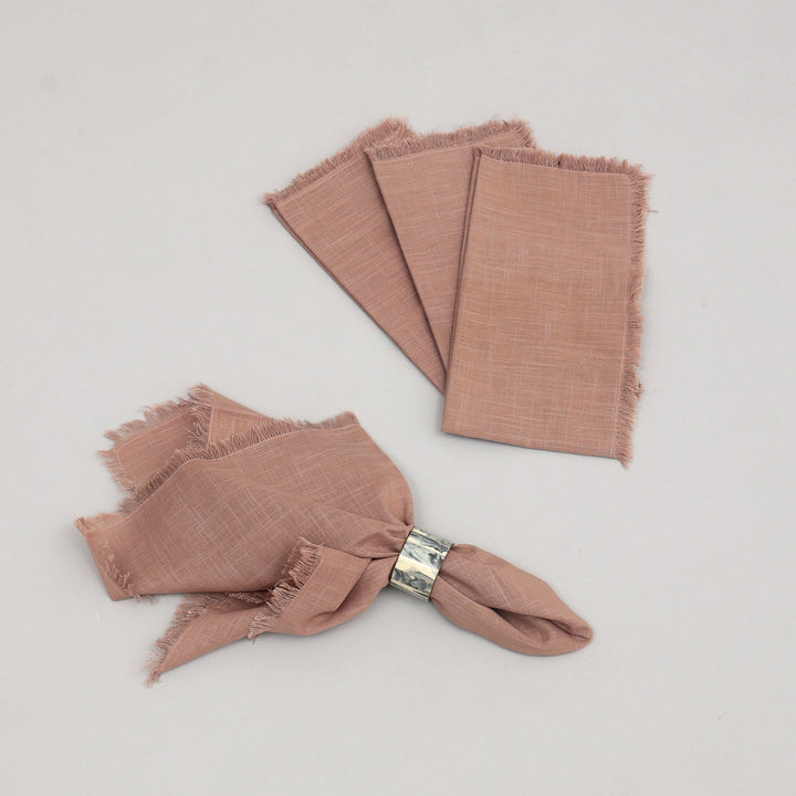 Premium Cotton Napkins Set of 4 - 20"x20", Classic Hemstitch Dinner Napkins