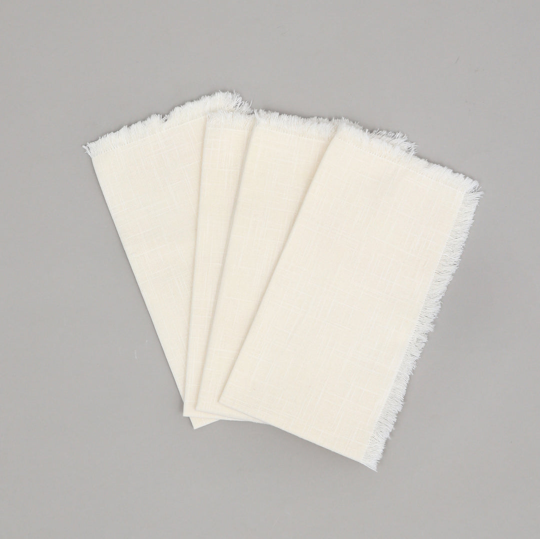 Premium Cotton Napkins Set of 4 - 20"x20", Classic Hemstitch Dinner Napkins