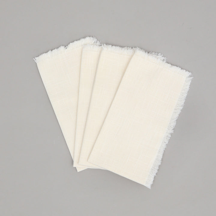 Premium Cotton Napkins Set of 4 - 20"x20", Classic Hemstitch Dinner Napkins