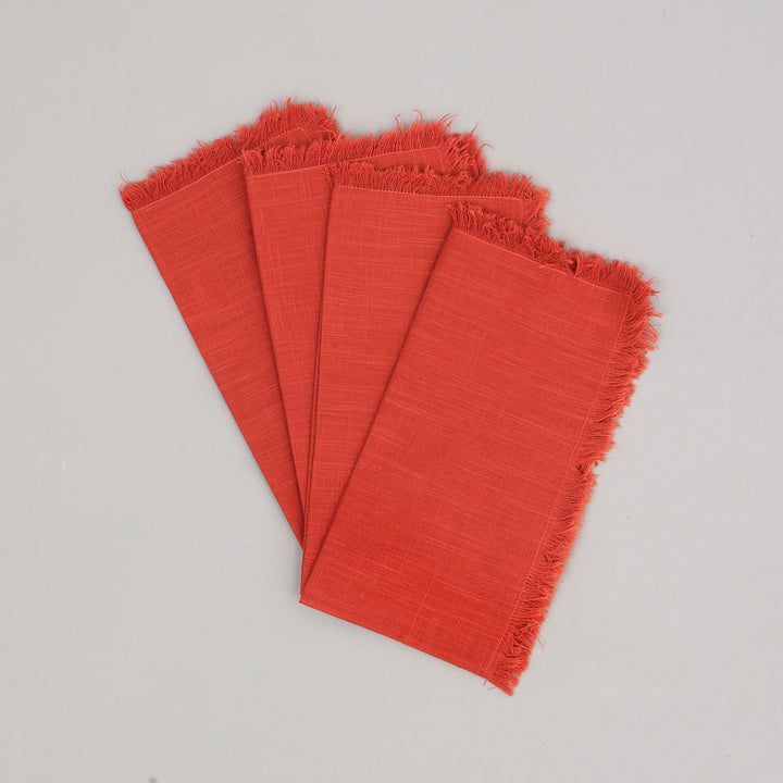 Premium Cotton Napkins Set of 4 - 20"x20", Classic Hemstitch Dinner Napkins