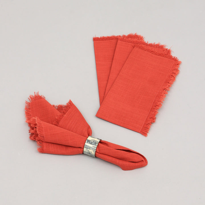 Premium Cotton Napkins Set of 4 - 20"x20", Classic Hemstitch Dinner Napkins