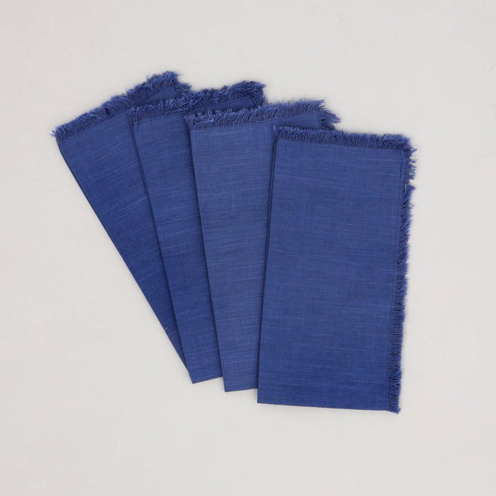 Premium Cotton Napkins Set of 4 - 20"x20", Classic Hemstitch Dinner Napkins