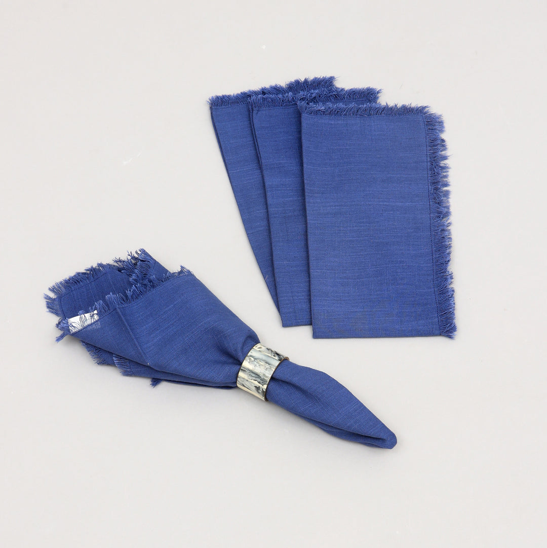 Premium Cotton Napkins Set of 4 - 20"x20", Classic Hemstitch Dinner Napkins