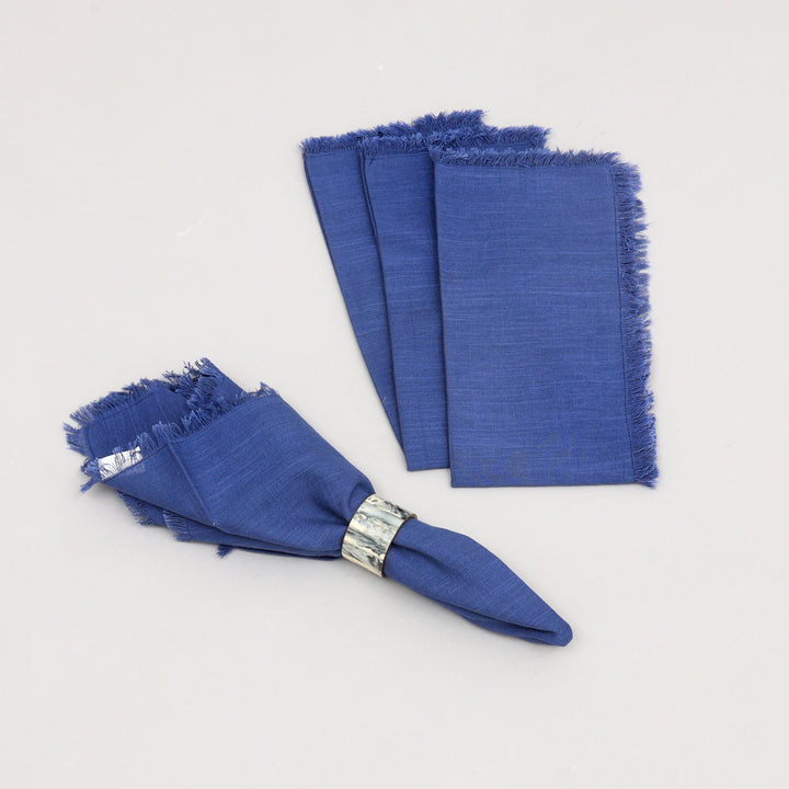 Premium Cotton Napkins Set of 4 - 20"x20", Classic Hemstitch Dinner Napkins