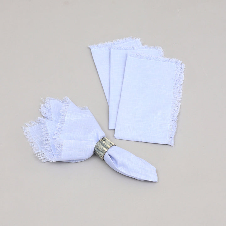 Premium Cotton Napkins Set of 4 - 20"x20", Classic Hemstitch Dinner Napkins