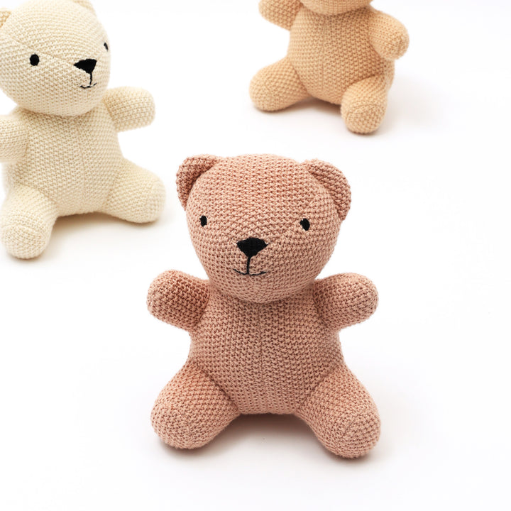 Cotton Knitted Stuffed Baby Toy-Bubu (Peach Paowder)