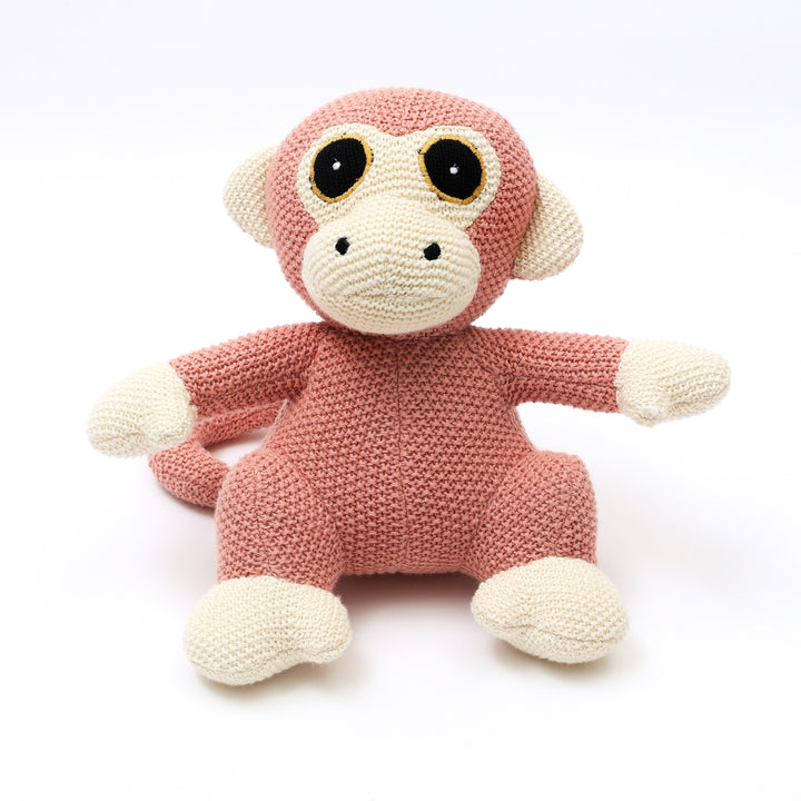 Cotton Knitted & Embroidared Stuffed Baby Toy-Monk