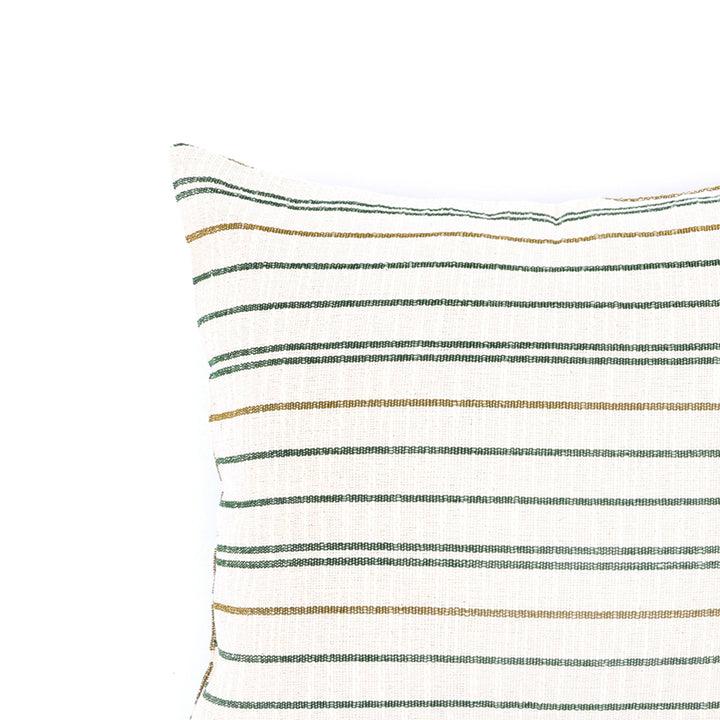 Double Sided Striped Cushion (Green) 18"X18"(With Filler)