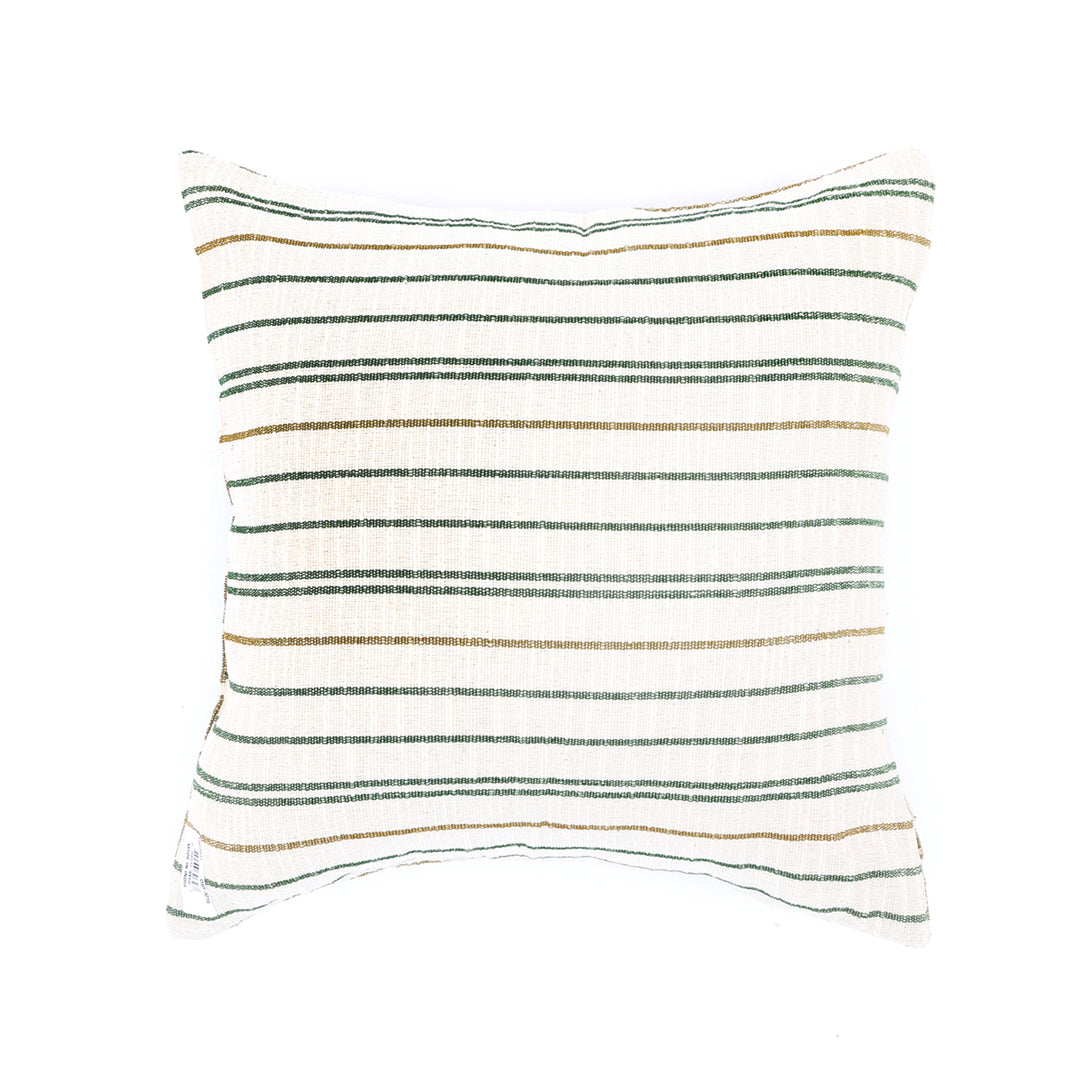 Double Sided Striped Cushion (Green) 18"X18"(With Filler)