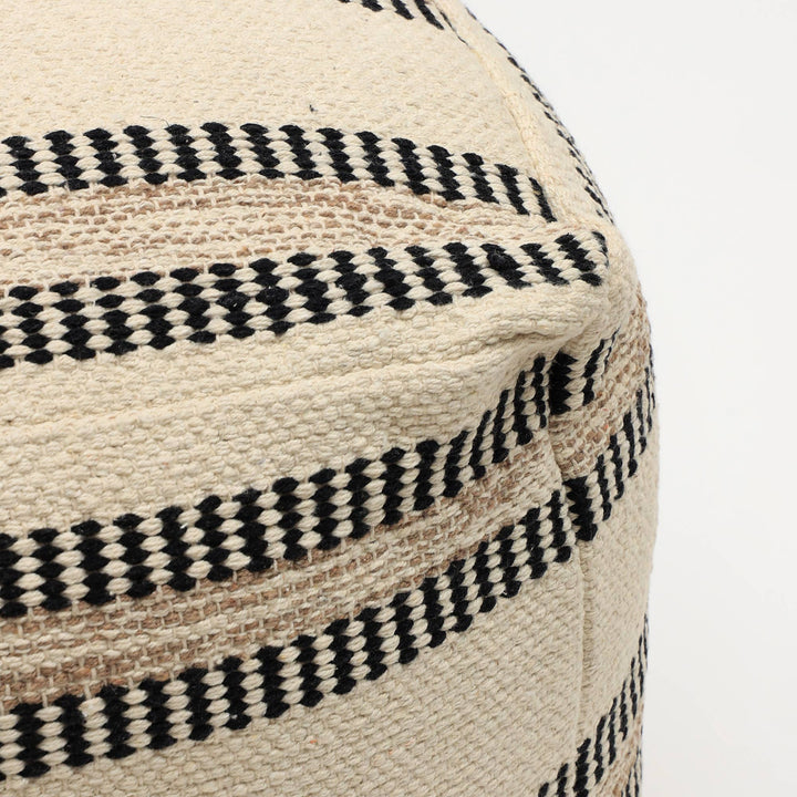 Crafted Pouf 18"x18" - Decorative Pouf for Living Room, Bedroom, & Home Décor