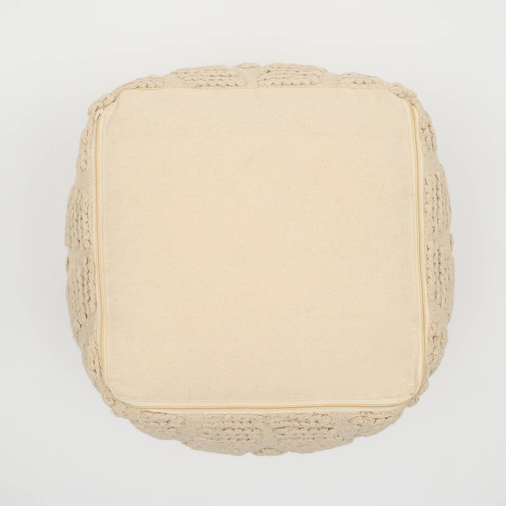 Geometric Handwoven Pouf 18" x 18"