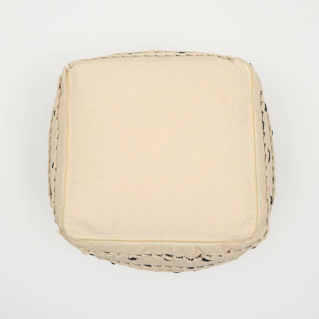 Woven Haven Pouf 18"x18" - Decorative Pouf for Living Room, Bedroom, & Home Décor