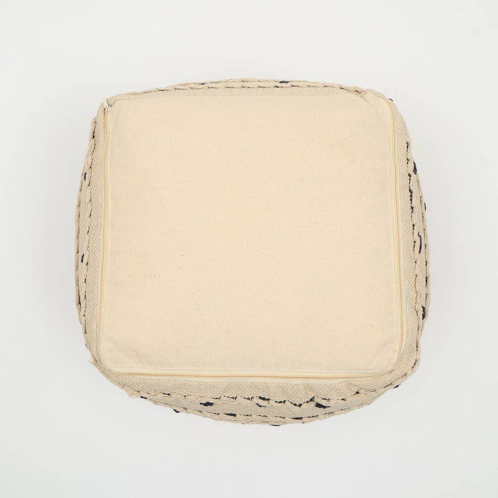 Woven Haven Pouf 18"x18" - Decorative Pouf for Living Room, Bedroom, & Home Décor