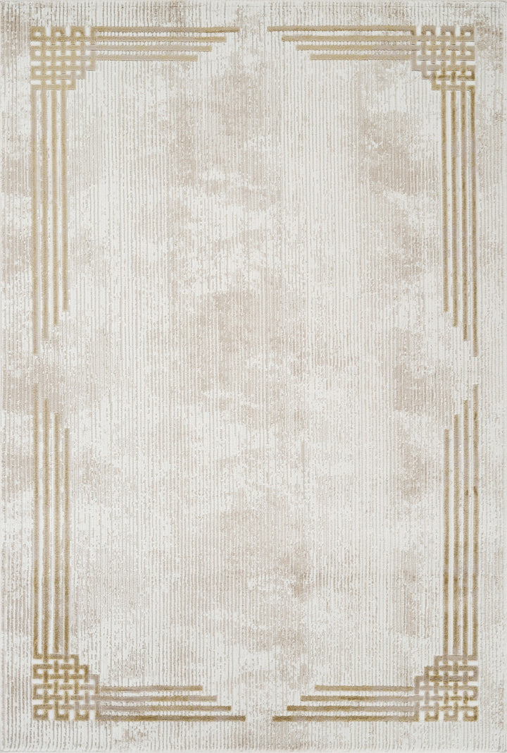 Troy Modern Border Area Rug | Soft Polyester Rug with Contemporary Frame Design | Indoor Rug for Living Room, Bedroom & Dining Room