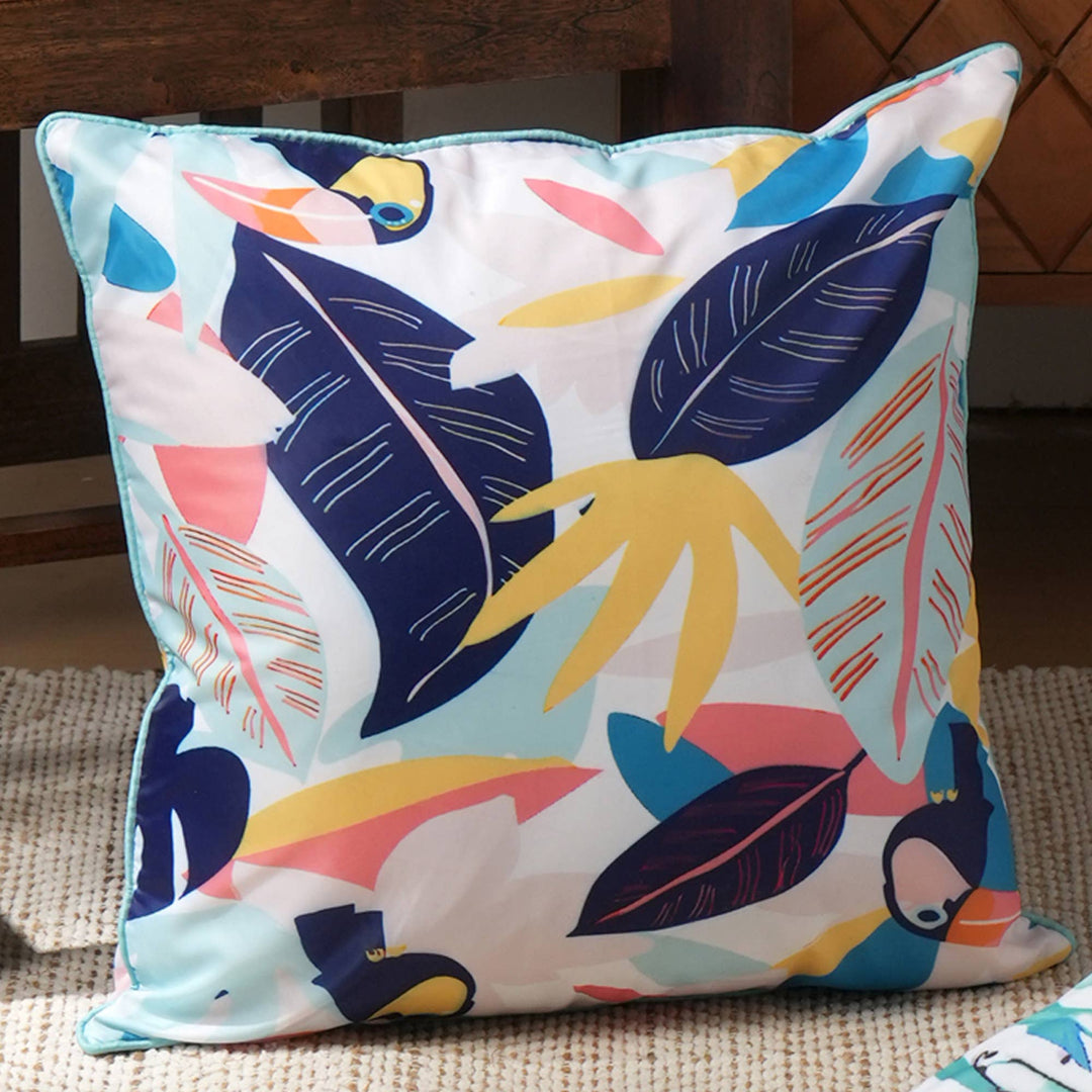 Hornbill Printed Pillow 18"X18"(With Filler)