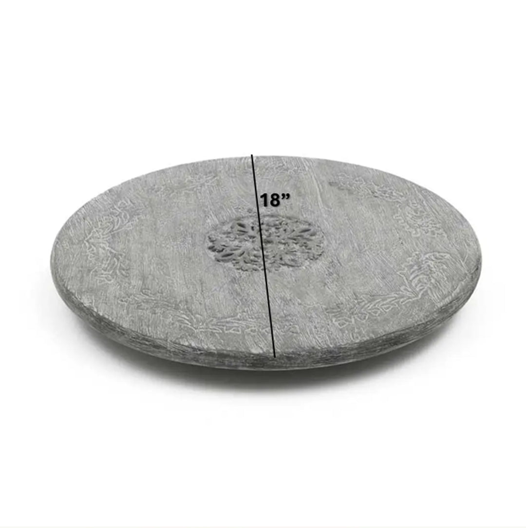 Wood Lazy Susan Tray | Handmade Round Wooden Plate | Elegant Serving Piece