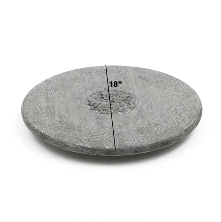 Wood Lazy Susan Tray | Handmade Round Wooden Plate | Elegant Serving Piece