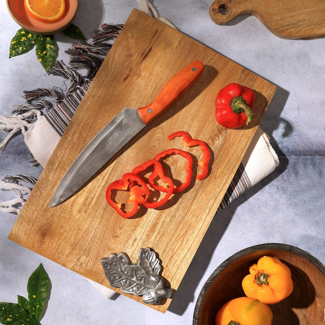 Chopping Board | Leaf Land Wooden Platter | Handmade Serving & Cutting Board | Eco Friendly Kitchen & Dining Accessory