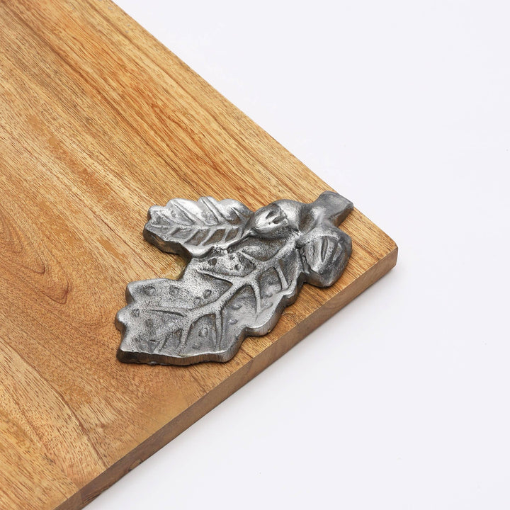 Chopping Board | Leaf Land Wooden Platter | Handmade Serving & Cutting Board | Eco Friendly Kitchen & Dining Accessory