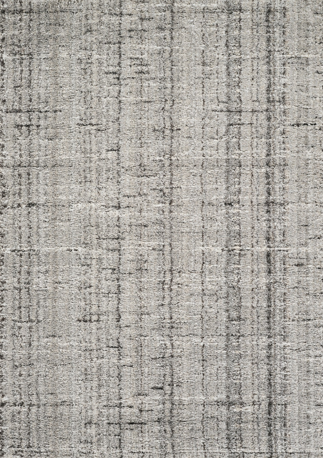 Modern Distressed Abstract Area Rug, Black & Ivory | Contemporary Indoor Accent Rug