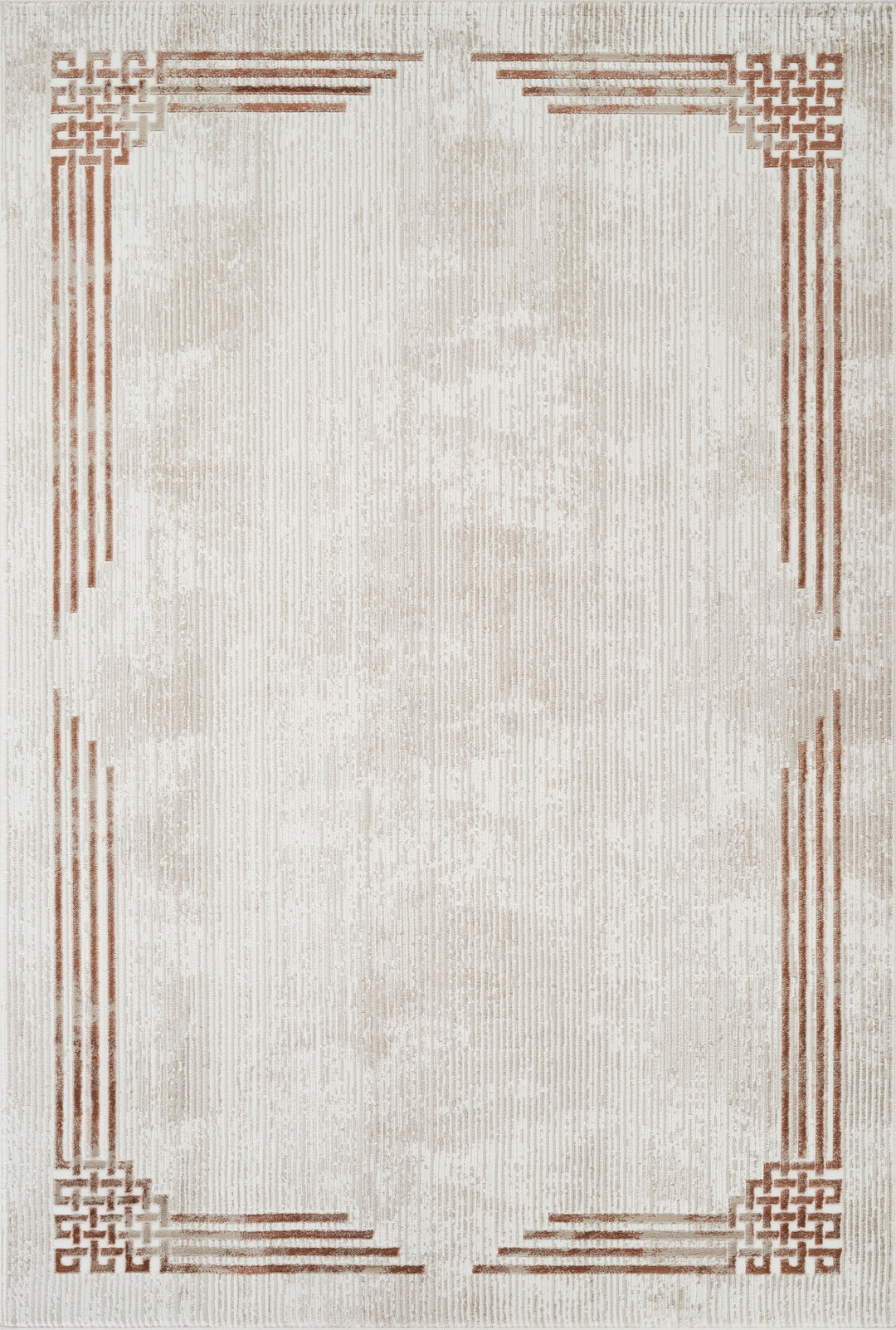 Troy Modern Border Area Rug | Soft Polyester Rug with Contemporary Frame Design | Indoor Rug for Living Room, Bedroom & Dining Room