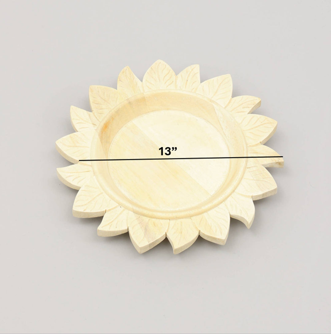 Wood Charger Plate | Handmade 13" Artisan Wooden Tableware | Elegant Dining Accent