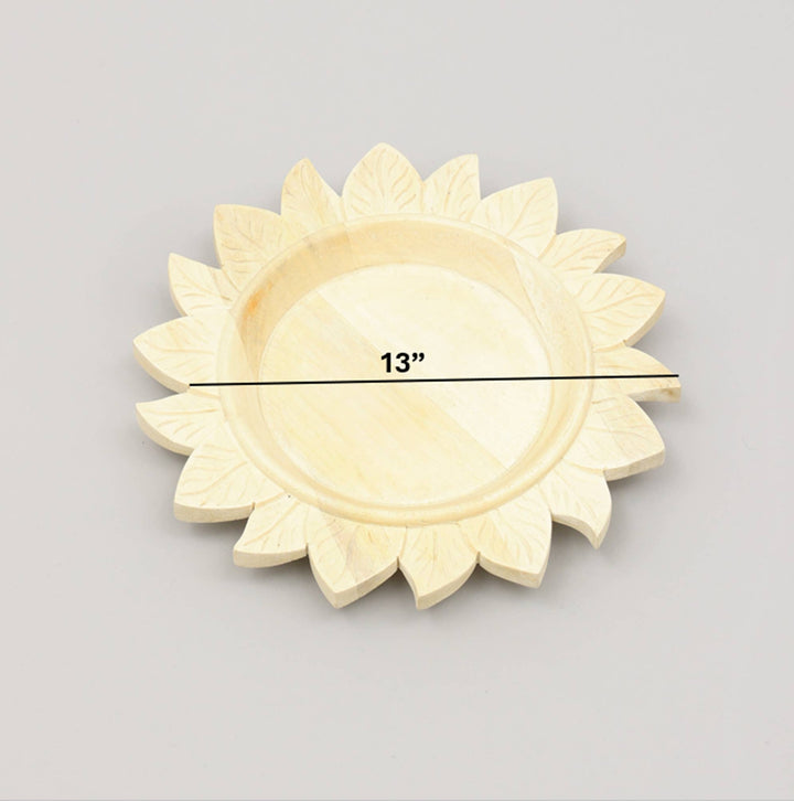 Wood Charger Plate | Handmade 13" Artisan Wooden Tableware | Elegant Dining Accent