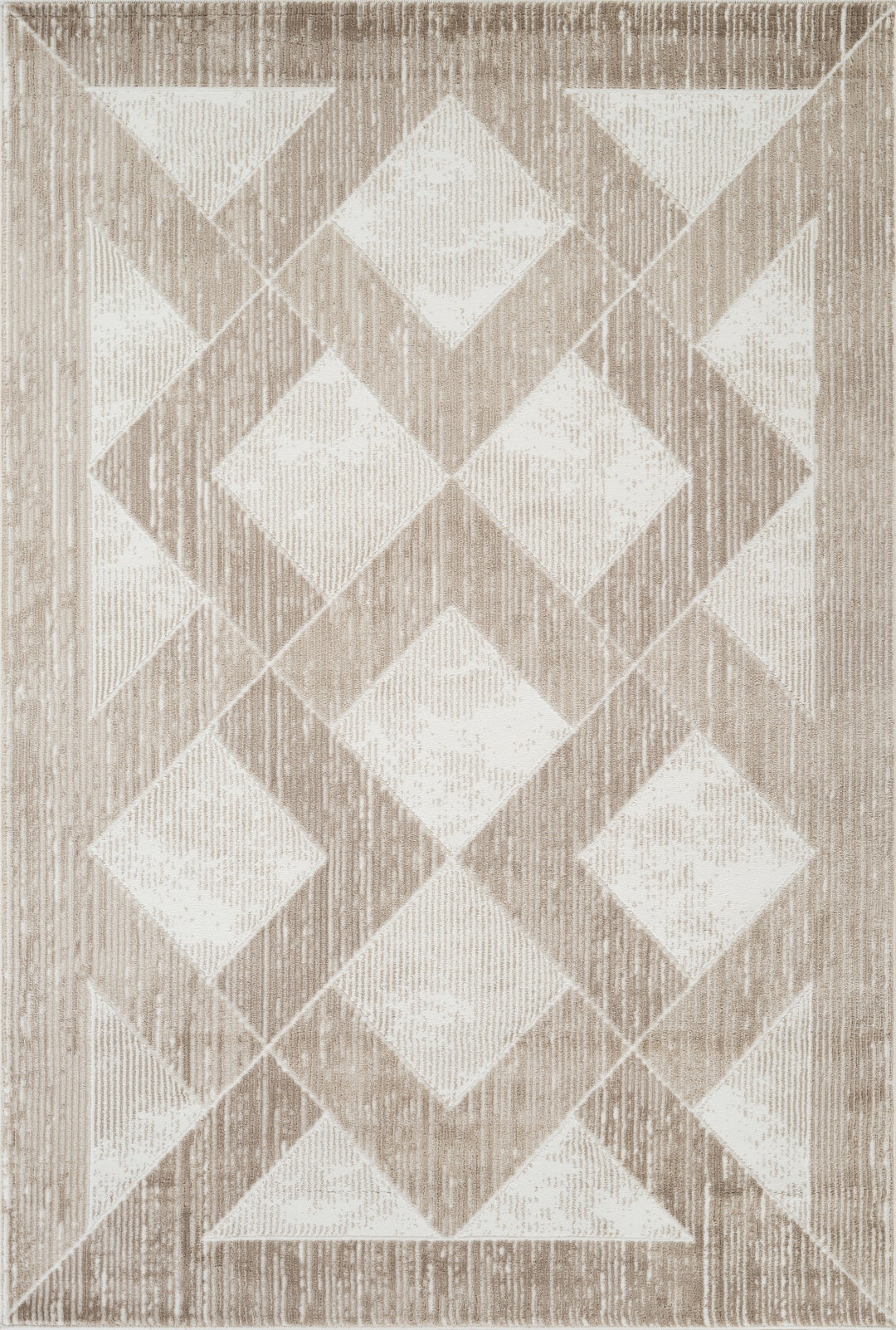 Troy Modern Geometric Area Rug | Soft Polyester  Indoor Rug for Living Room, Bedroom, Dining Room & Office | Contemporary Diamond Pattern