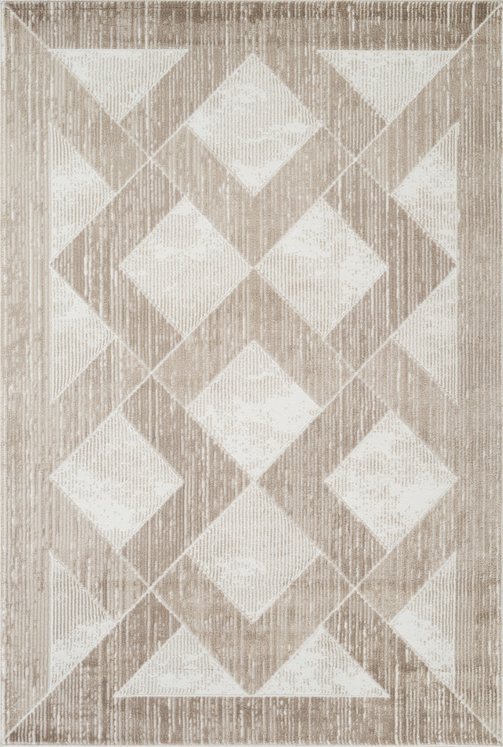 Troy Modern Geometric Area Rug | Soft Polyester  Indoor Rug for Living Room, Bedroom, Dining Room & Office | Contemporary Diamond Pattern